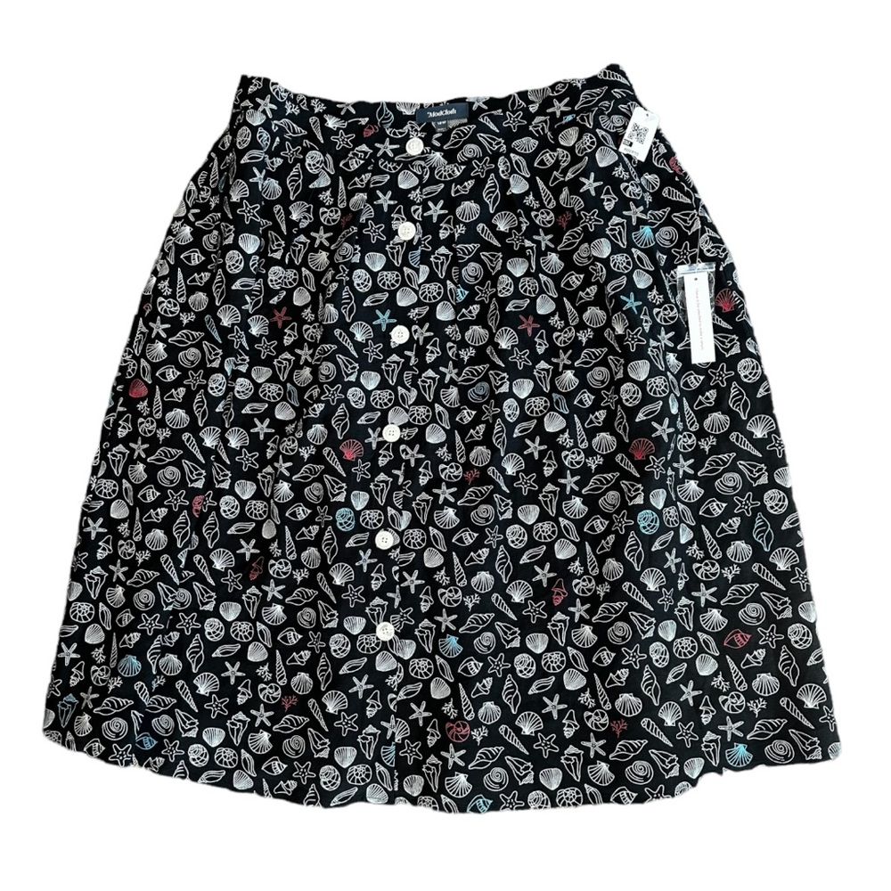 NWT ModCloth Always Turning Heads Pleated Sea Shell Skirt - Picture 2 of 5